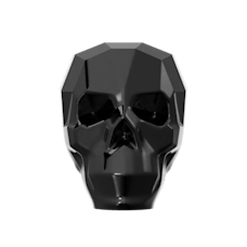 Skull Bead - JET