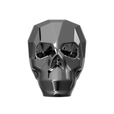 Skull Bead - CRYSTAL SILVNIG2