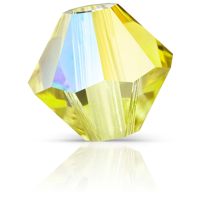 Preciosa Rondelle Beads - Acid Yellow AB