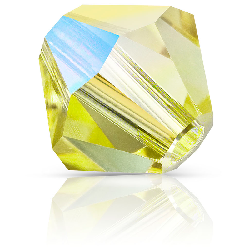 Preciosa Rondelle Beads - Acid Yellow AB