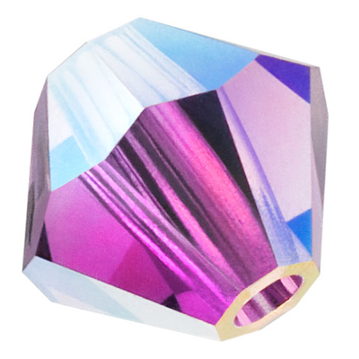 Preciosa Rondelle Beads - Amethyst AB 2x