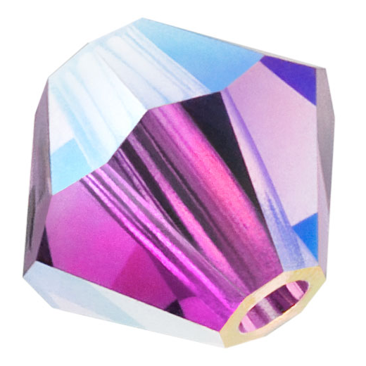 Preciosa Rondelle Beads - Amethyst AB 2x