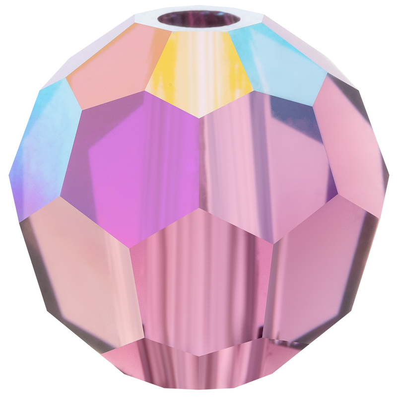 Preciosa Round Beads - Amethyst AB