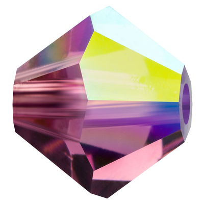 Preciosa Rondelle Beads - Amethyst AB