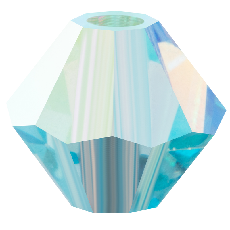 Preciosa Rondelle Beads - Aqua Bohemica AB 2x