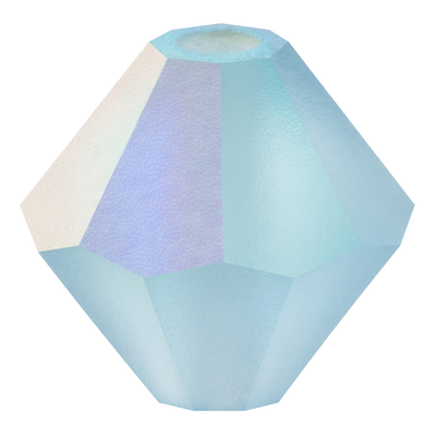 Preciosa Rondelle Beads - Aquamarine Matte AB