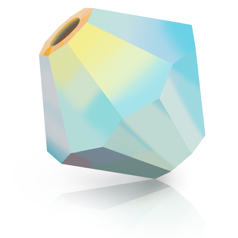 Preciosa Rondelle Beads - Black Diamond AB 2x