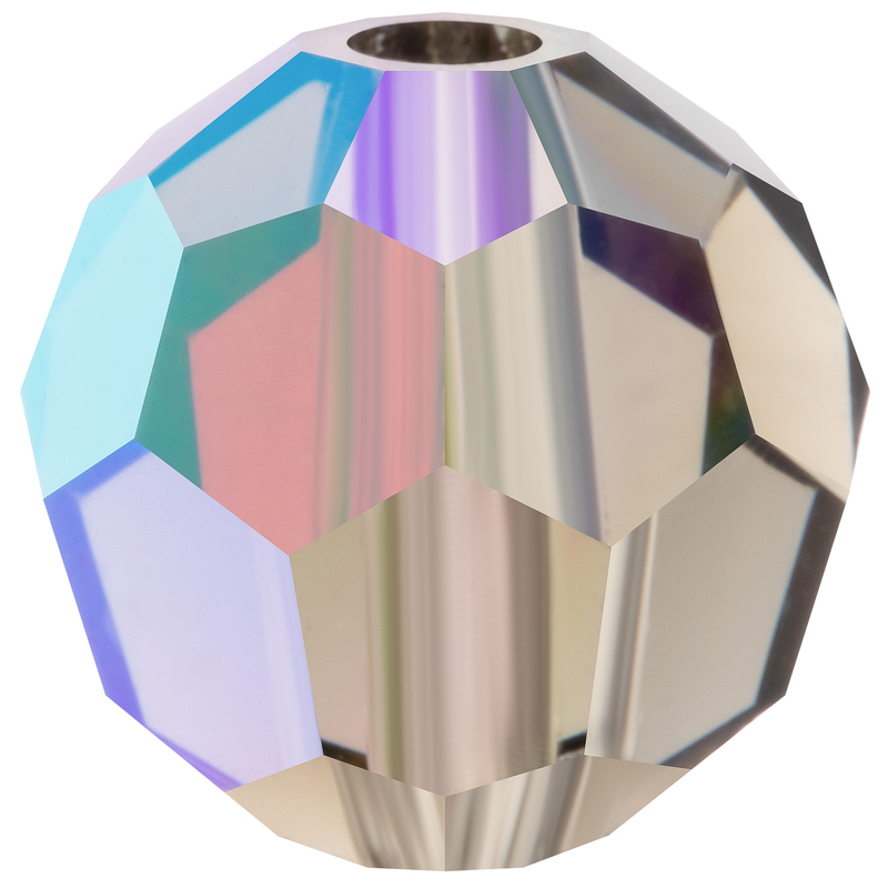 Preciosa Round Beads - Black Diamond AB