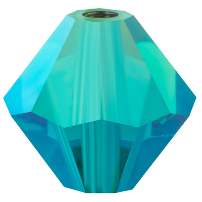 Preciosa Rondelle Beads - Blue Zircon AB 2x