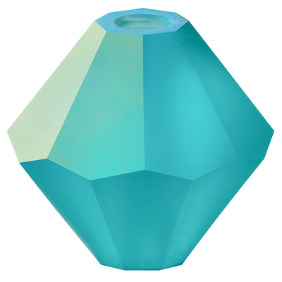 Preciosa Rondelle Beads - Blue Zircon Matte AB