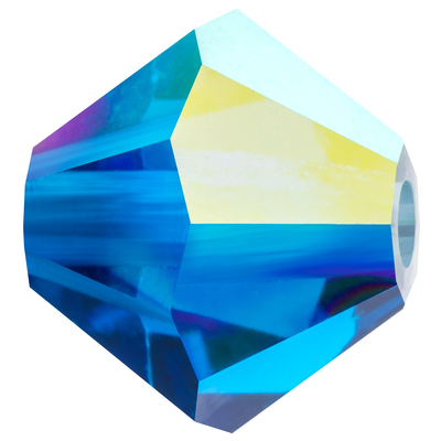 Preciosa Rondelle Beads - Capri Blue AB