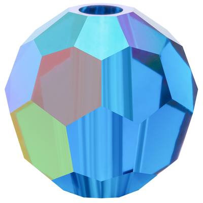 Preciosa Round Beads - Capri Blue AB