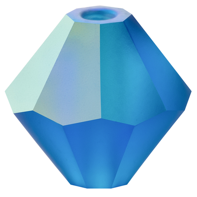 Preciosa Rondelle Beads - Capri Blue Matte AB