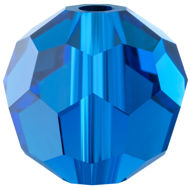 Preciosa Round Beads - Capri Blue