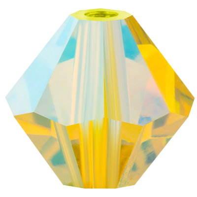 Preciosa Rondelle Beads - Citrine AB 2x