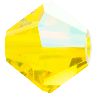 Preciosa Rondelle Beads - Citrine AB