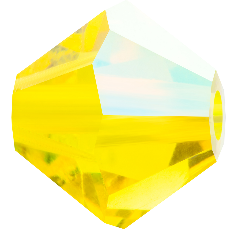 Preciosa Rondelle Beads - Citrine AB