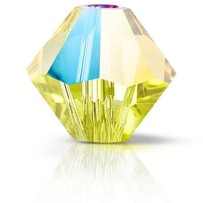 Preciosa Rondelle Beads - Citrine Glitter