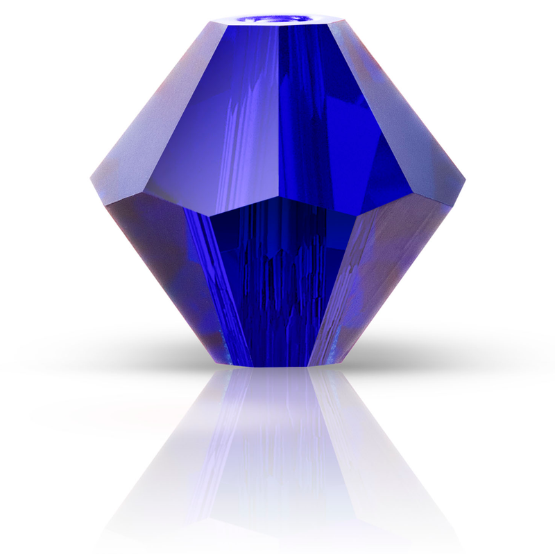 Preciosa Rondelle Beads - Cobalt Blue