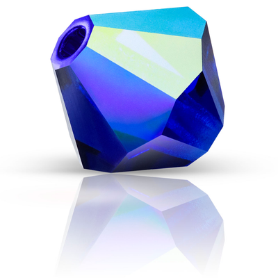 Preciosa Rondelle Beads - Cobalt Blue AB