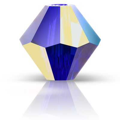 Preciosa Rondelle Beads - Cobalt Blue AB 2x