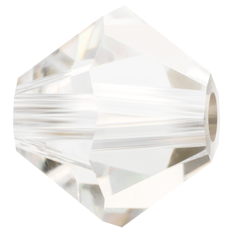 Preciosa Rondelle Beads - Crystal Argent Flare