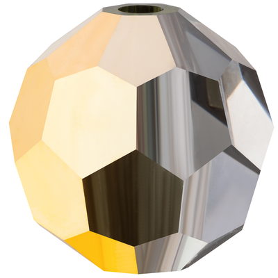 Preciosa Round Beads - Crystal Aurum Half