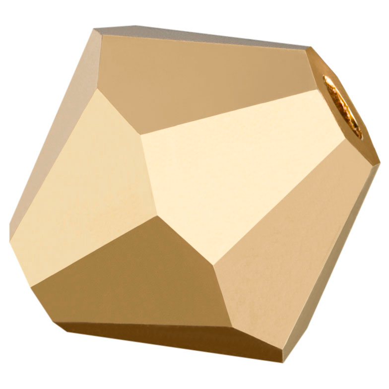 Preciosa Rondelle Beads - Crystal Aurum