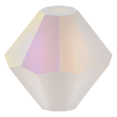 Preciosa Rondelle Beads - Crystal Matte AB