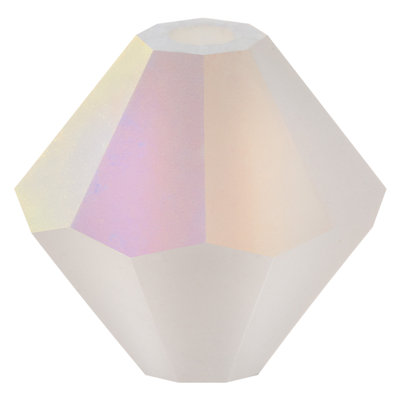 Preciosa Rondelle Beads - Crystal Matte AB