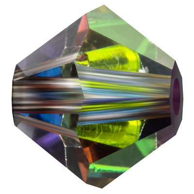 Preciosa Rondelle Beads - Crystal Vitrail Medium