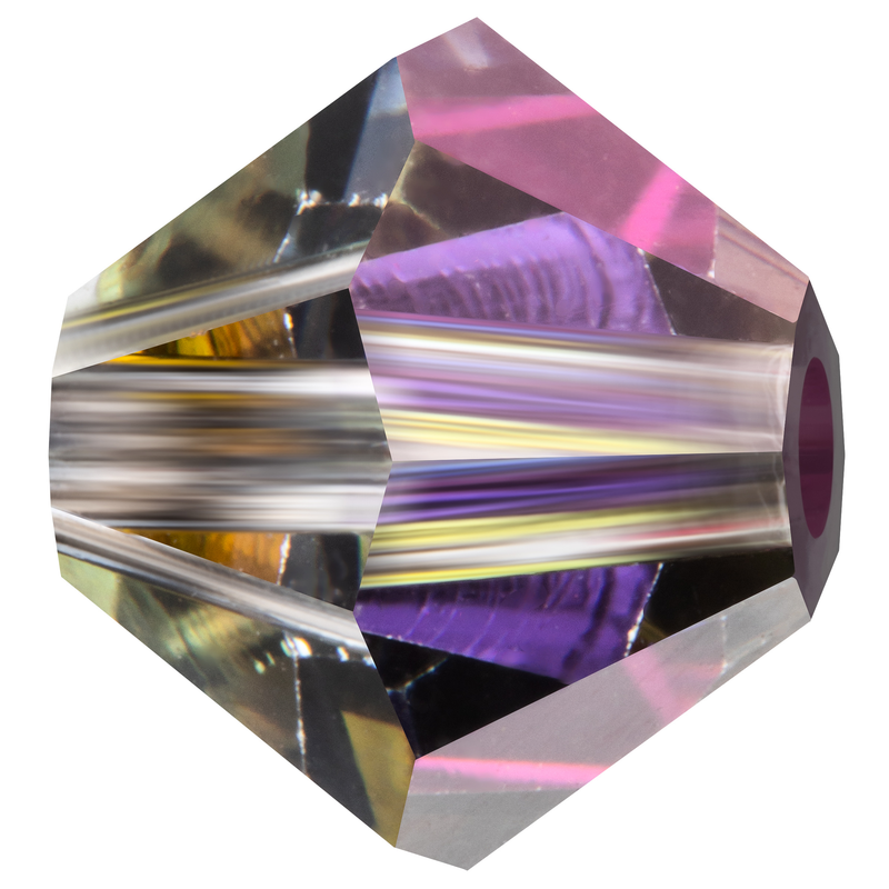 Preciosa Rondelle Beads - Crystal Volcano