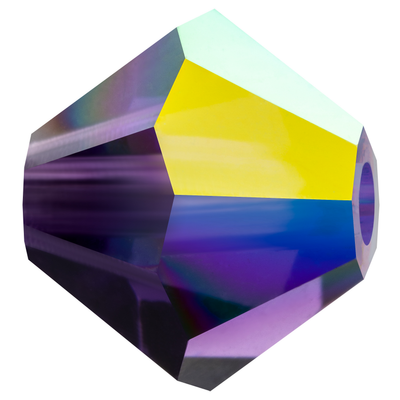 Preciosa Rondelle Beads - Deep Tanzanite AB