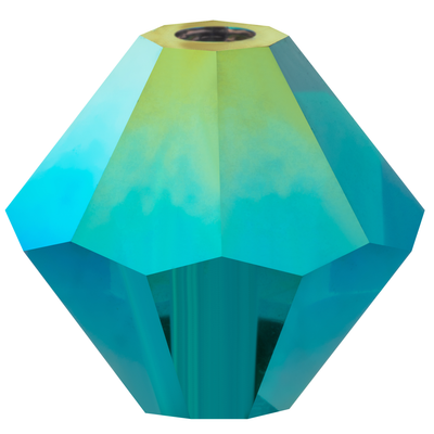 Preciosa Rondelle Beads - Emerald AB 2x