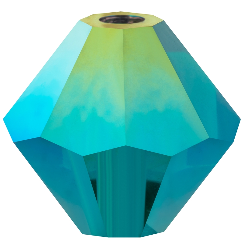 Preciosa Rondelle Beads - Emerald AB 2x