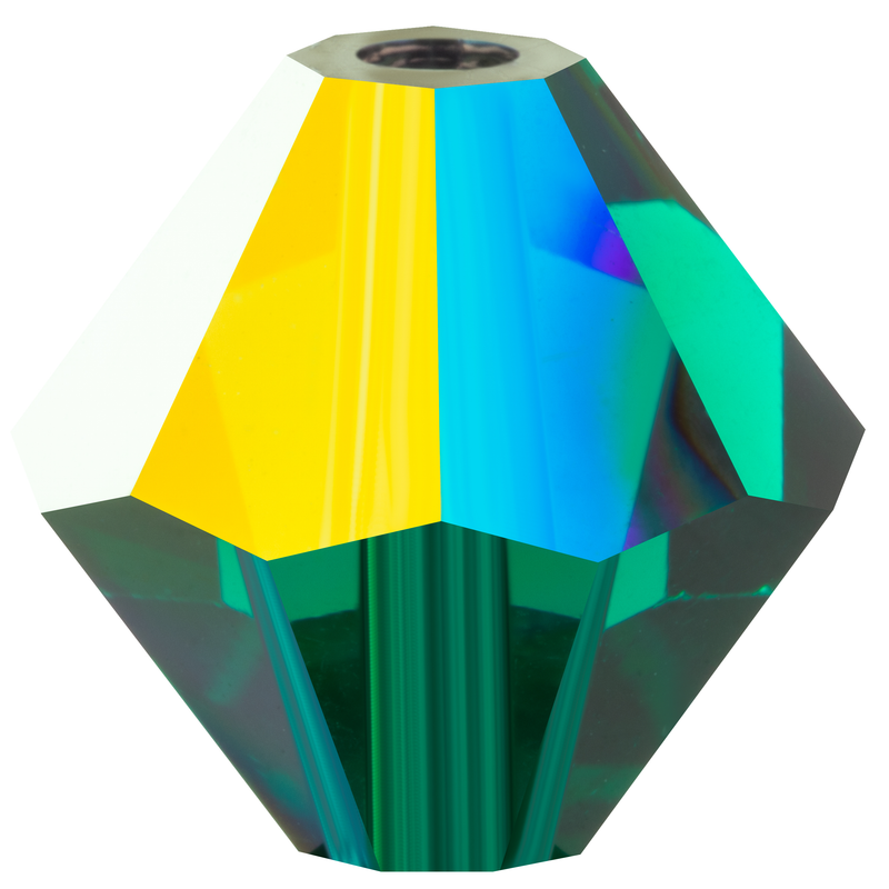 Preciosa Rondelle Beads - Emerald AB