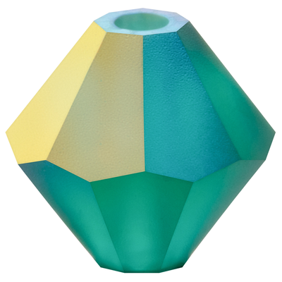 Preciosa Rondelle Beads - Emerald Matte AB