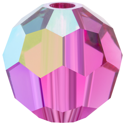 Preciosa Round Beads - Fuchsia AB
