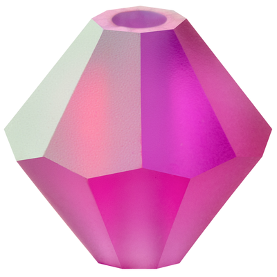 Preciosa Rondelle Beads - Fuchsia Matte AB