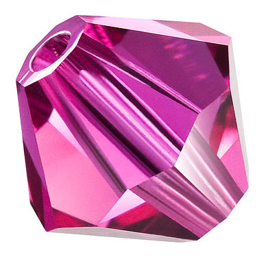 Preciosa Rondelle Beads - Fuchsia