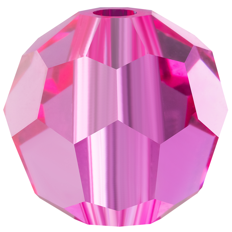 Preciosa Round Beads - Fuchsia