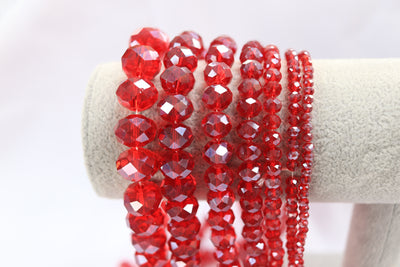 Light Siam Donut Beads #24