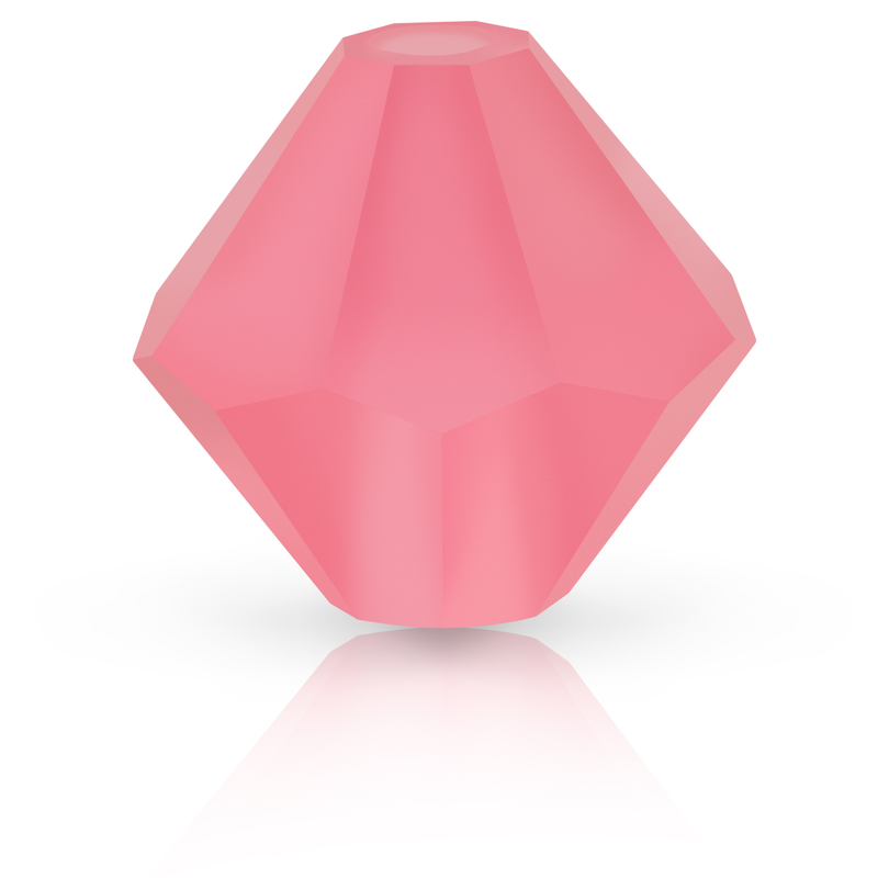 Preciosa Rondelle Beads - Indian Pink Matte