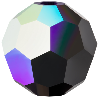 Preciosa Round Beads - Jet AB