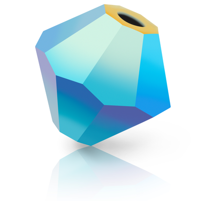 Preciosa Rondelle Beads - Jet AB 2x