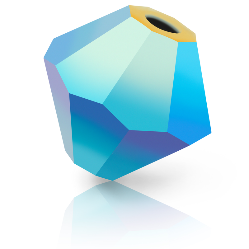 Preciosa Rondelle Beads - Jet AB 2x