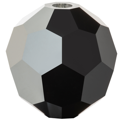 Preciosa Round Beads - Jet Hematite Full