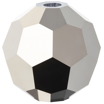 Preciosa Round Beads - Jet Light Hematite