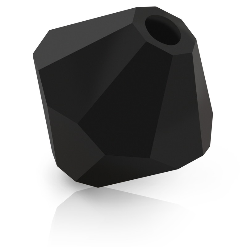 Preciosa Rondelle Beads - Jet Matte