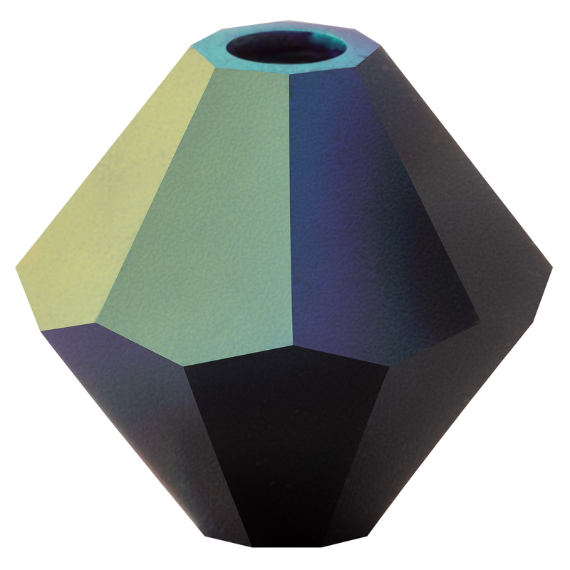 Preciosa Rondelle Beads - Jet Matte AB